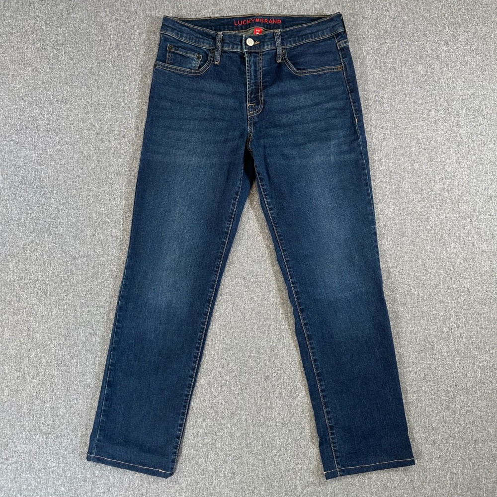 Lucky Brand Jeans Womens 6/28 Straight Leg Dark Wash Blue Denim Classic Fit